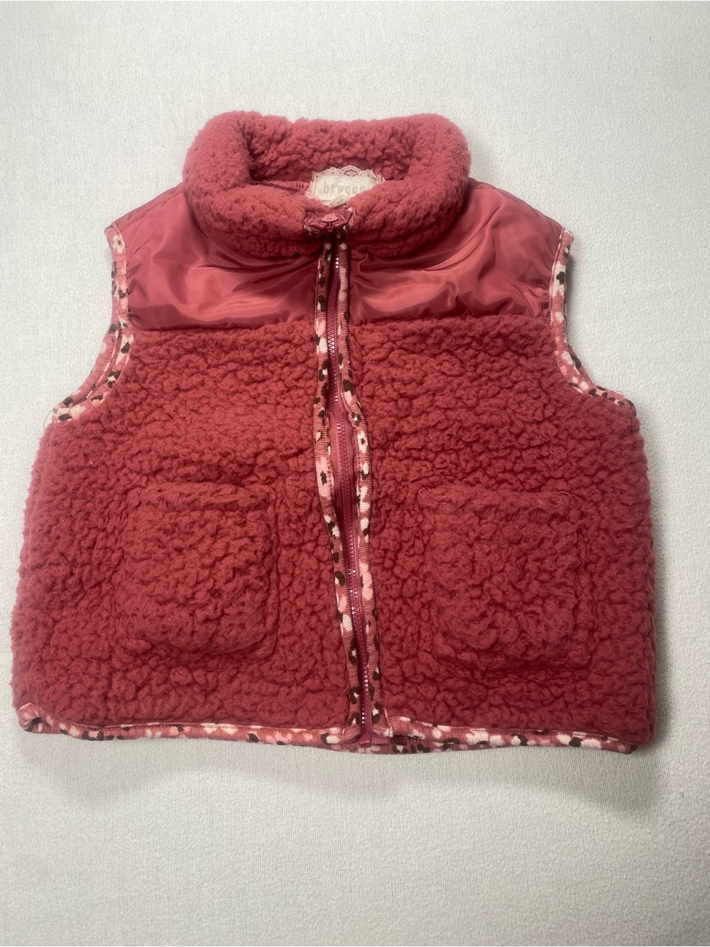 Btween Cozy Sherpa Zip Vest
